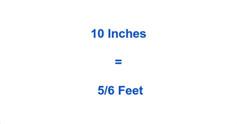 10 In To Ft How To Convert 10 Inches To Feet 10 In To Ft How To Convert 10 Inches To Feet