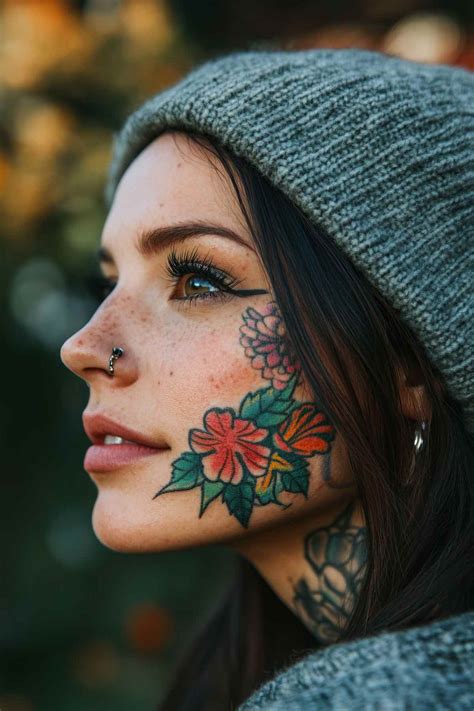 10 Side Face Tattoos For Women 10 Side Face Tattoos For Women