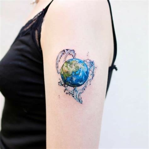 10 Tattoo Designs That Are Perfect For Earth Day Earth Tattoo Mother
