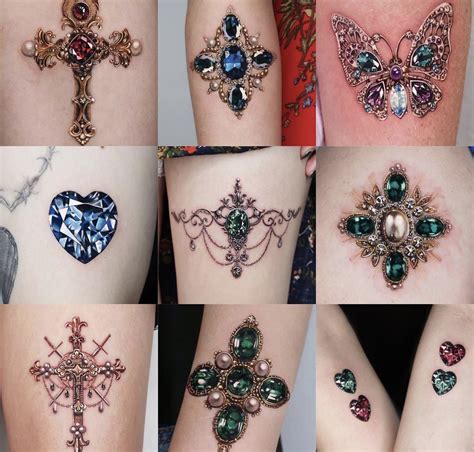 12 Stunning Jewel Tattoo Designs For A Touch Of Glamour