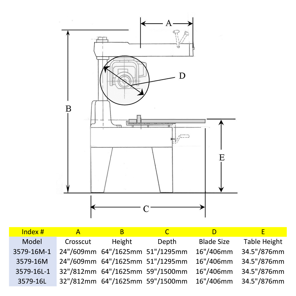 16 Metal Cutting Radial Arm Saw 16 Metal Cutting Radial Arm Saw