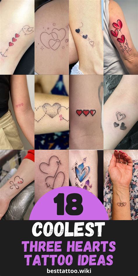 18 Three Hearts Tattoo Ideas For 2025 18 Three Hearts Tattoo Ideas For 2025