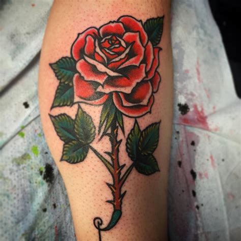 19 Rose With Long Stem Tattoo Enduring Symbolism
