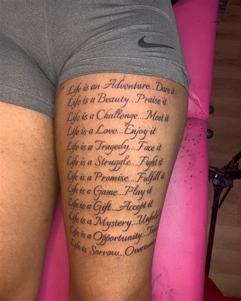23 Cute Script Thigh Tattoo Ideas Thrivenaija 23 Cute Script Thigh Tattoo Ideas Thrivenaija