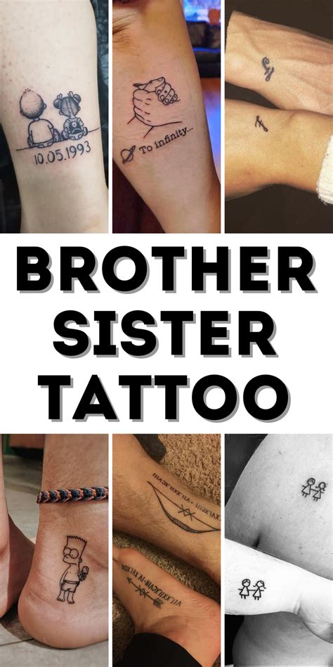 25 Best Meaningful Sibling Brother Sister Tattoo Design Ideas