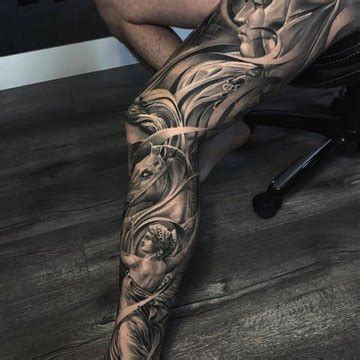 27 Mens Leg Sleeve Tattoo Designs