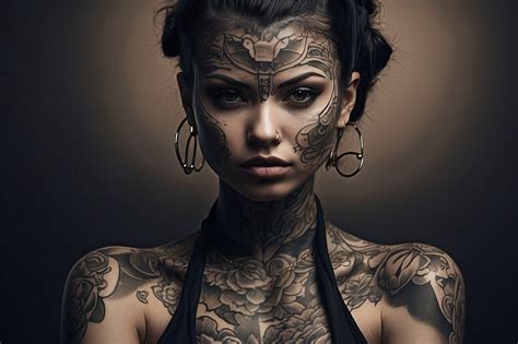 29 200 Woman Face Tattoo Stock Photos Pictures Royalty Free Images Istock Facial Tattoo