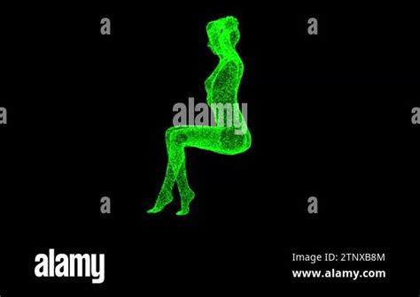 3D Sexy Pinup Girl Rotates On Black Background Sexuality And Passion