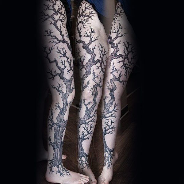 75 Tree Sleeve Tattoo Designs For Men Ink Ideas With Branches