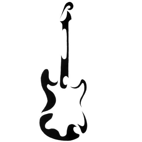 Abstract Guitar Tattoo Design