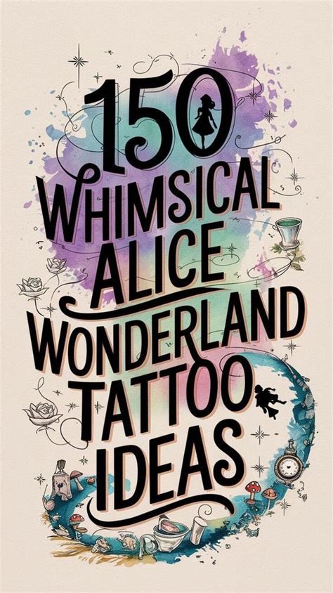 Alice In Wonderland Tattoos Are A Vibrant Expression Of Imagination And
