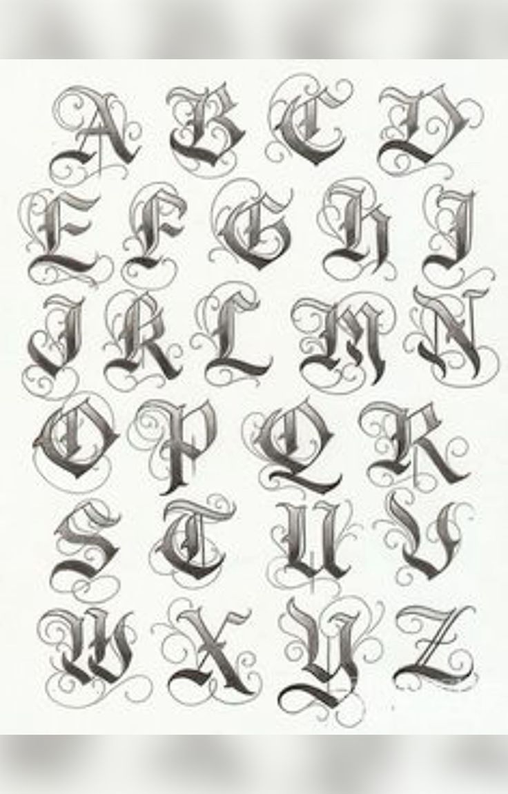 Alphabet Letters Tattoo Designs