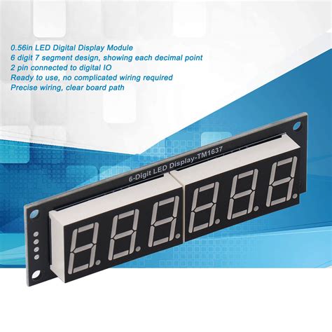 Amazon Com 6 Digit 7 Segment Display Module Led Display Digital Tube Module Tm1637 Driver Tube Clock Display With Pin Header 5V Industrial Scientific