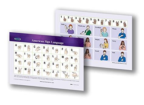 Amazon Com American Sign Language Wallet Size 2 75 X 3 75 Chart Asl Guide Heavy Gauge Lamination Communicating With Sign Language Made Easy With This Asl Quick Reference Chart Office Products
