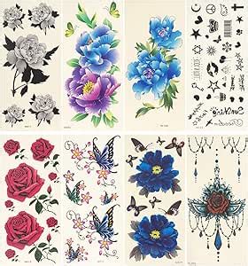 Amazon Com Wrapables Floral Temporary Tattoo Body Art Water Tattoos 8 Sheets Cool Floral Beauty Personal Care Amazon Com Wrapables Floral Temporary Tattoo Body Art Water Tattoos 8 Sheets Cool Floral Beauty Personal Care