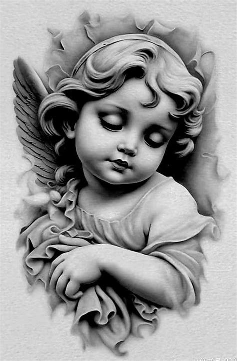 Angeles Chicano Style Tattoo Baby Angel Tattoo Cool Tattoo Drawings