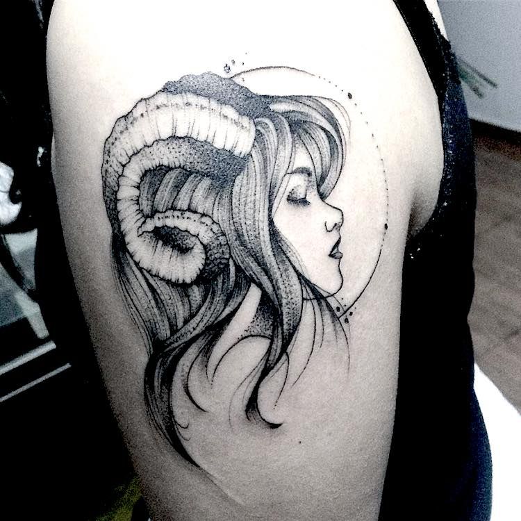 Aries Tattoos Designs Women Aries Tattoos Designs Women