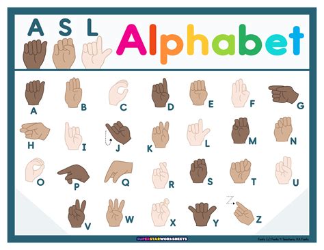 Asl Alphabet Superstar Worksheets