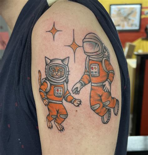 Astronaut And His Partner By Tad Peyton At Jinx Proof Tattoo In Astronaut And His Partner By Tad Peyton At Jinx Proof Tattoo In
