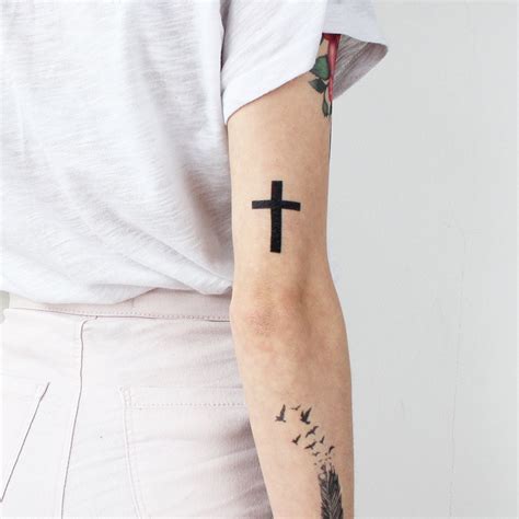 Black Cross Temporary Tattoo Black Cross Temporary Tattoo