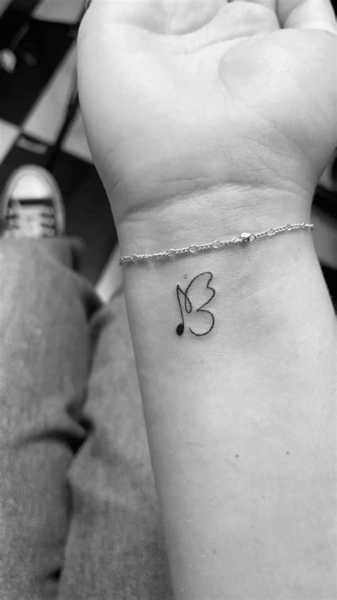 Butterfly Music Note Tattoo In 2025 Music Tattoo Designs Small Music