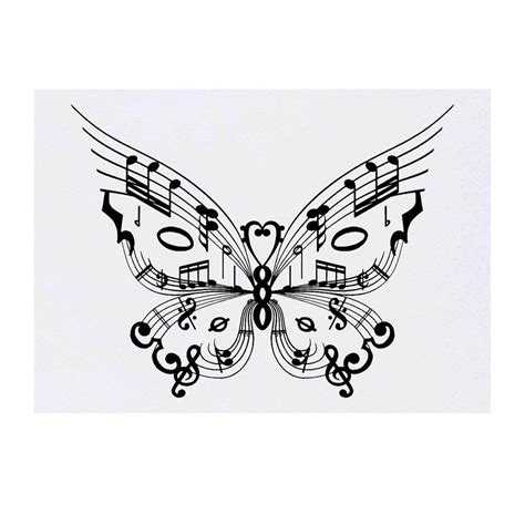 Butterfly Music Note Tattoos Love Song Amp Quot Tattoo Design By Denise A