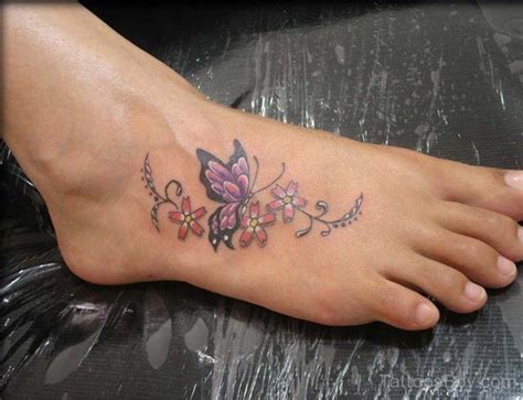 Butterfly Tattoo Design On Foot Tattoos Designs