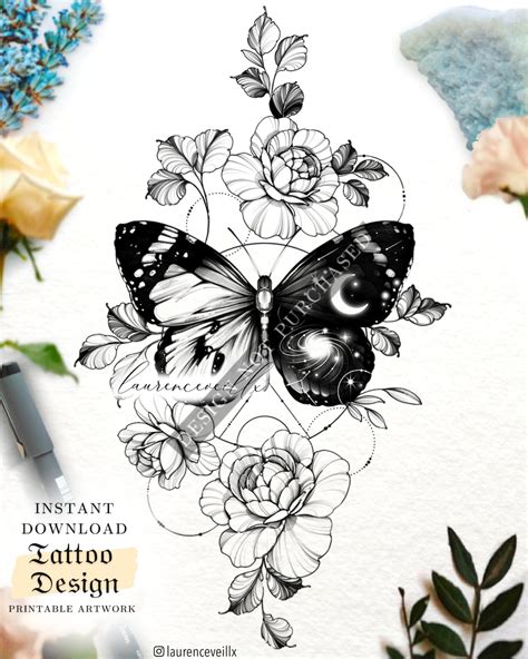 Butterfly Tattoo Design Women Galaxy Geometric Flower Floral Tattoo Butterfly Tattoo Design Women Galaxy Geometric Flower Floral Tattoo