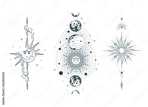 Celestial Sun Tattoo Design