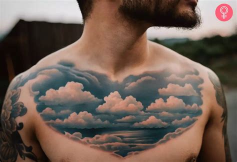 Chest Tattoo Cloud Shading Chest Tattoo Cloud Shading