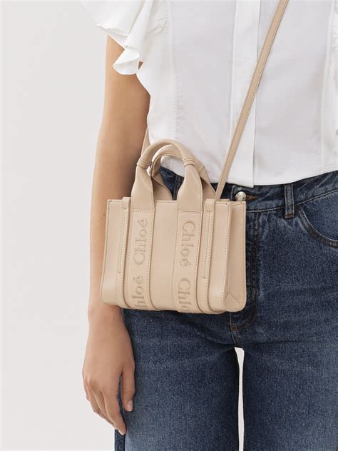 Chlo Mini Woody Tote Bag In Soft Leather Chlo Hk Chlo Mini Woody Tote Bag In Soft Leather Chlo Hk