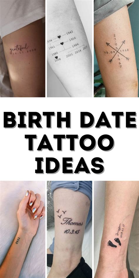Creative Birth Date Tattoo Ideas For Men And Women Unique Designs With