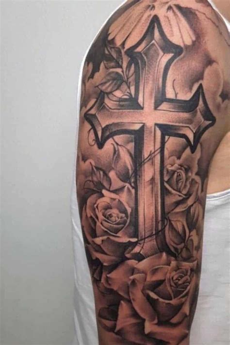 Cross Tattoo On Shoulder