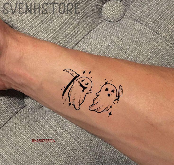 Cute Ghost Temporary Tattoo Waterproof Removable Fake Tattoo