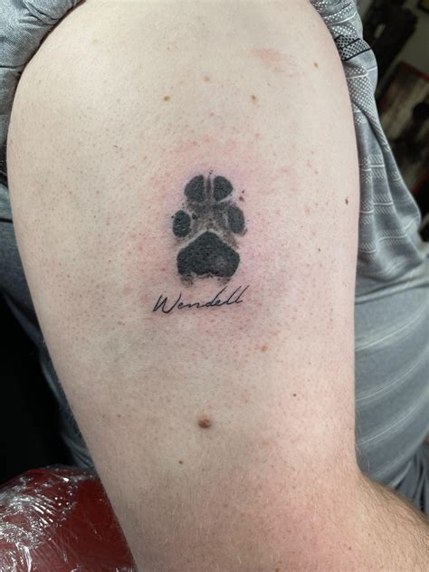 Dog Paw Print Memorial Tattoos Blisskoti