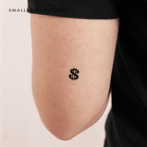 Dollar Sign Temporary Tattoo Set Of 3 Small Tattoos