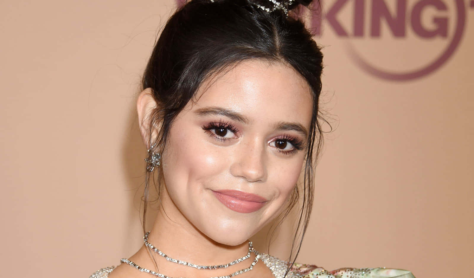 Download Jenna Ortega Smiling Portrait Wallpaper Wallpapers Com