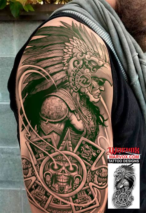 Eagle Warrior Prehispanic Soldier Tattoo Aztec Tattoo Ideas Eagle Warrior Prehispanic Soldier Tattoo Aztec Tattoo Ideas