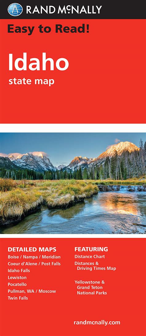 Easy To Read Idaho State Map Rand Mcnally 9780528881220 Amazon Com Books