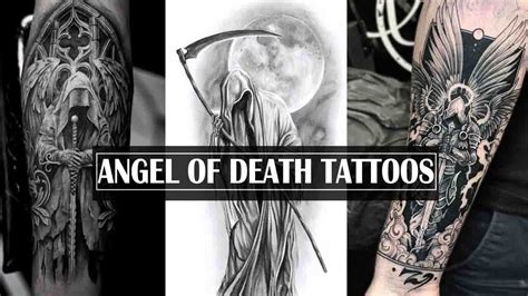 Female Angel Of Death Tattoo Designs