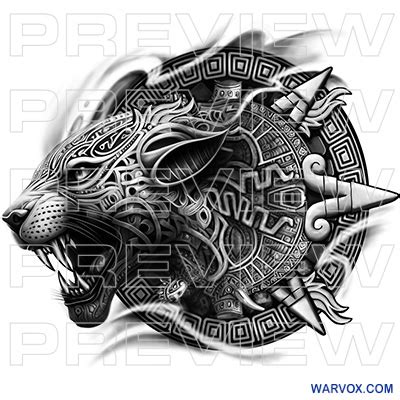 Fierce Jaguar Aztec Tattoo Design Aztec Tattoos Warvox Aztec