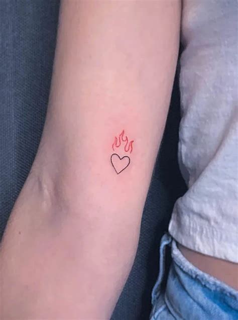 Fire Heart Tattoo