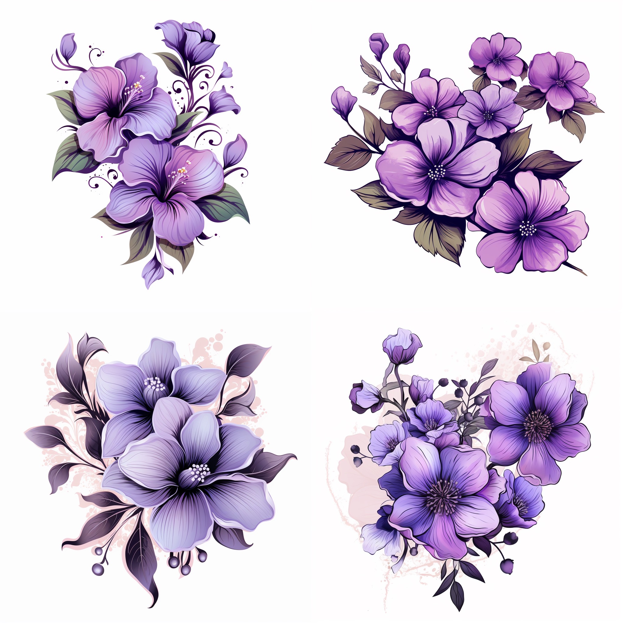 Floral Tattoo Violet Flower Tattoos Bouquet Tattoo Flower Tattoo Arm