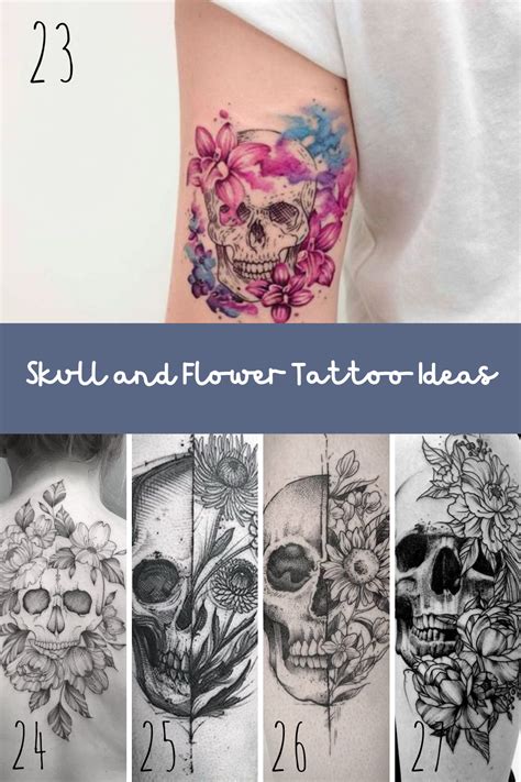 Flower Skulls Tattoo Flower Skulls Tattoo