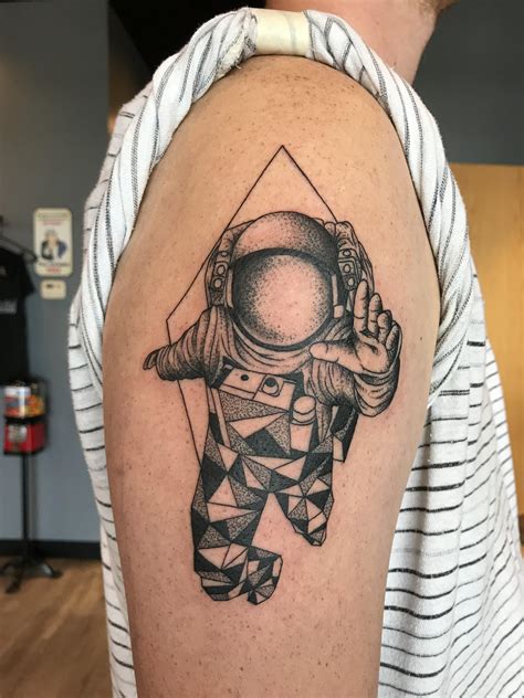 Geometric Astronaut Done By Maddy At Deaf Dog Ink In Saint Louis Mo Geometric Astronaut Done By Maddy At Deaf Dog Ink In Saint Louis Mo