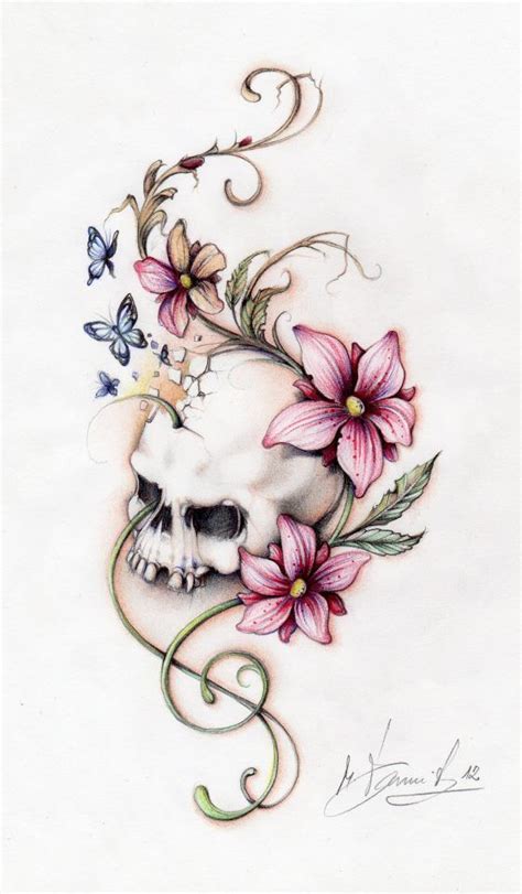 Girly Flower Skull Tattoo Skull Tattoo Flowers Tattoos Tattoo Designs Girly Flower Skull Tattoo Skull Tattoo Flowers Tattoos Tattoo Designs