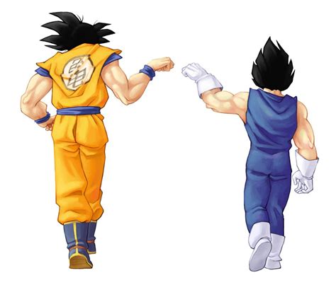 Goku And Vegeta Fist Bump Front Facing Redraw 2021 In Case You Don T Know This Is The Artist That Drew One Of The Most Iconic Images On The History Of The Internet 2Nd