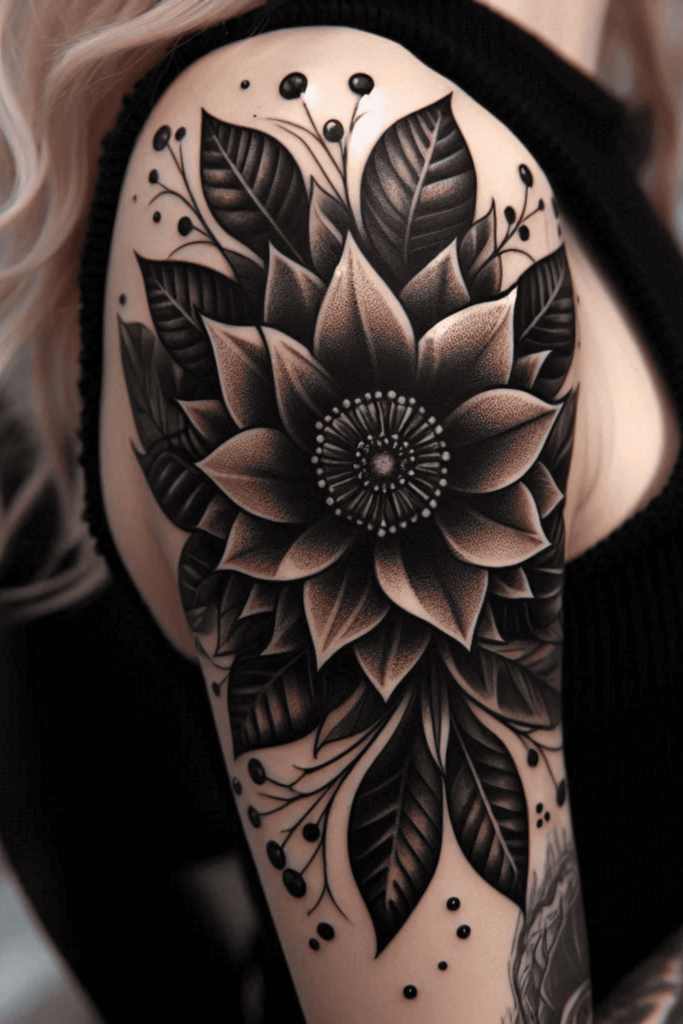 Gothic Flower Tattoo Designs