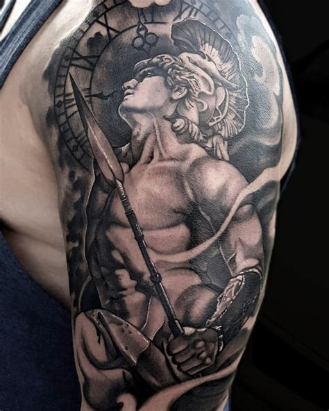 Greek Warrior God Sleeve Tattoo By Tony Davis Soular Tattoo Greek Greek Warrior God Sleeve Tattoo By Tony Davis Soular Tattoo Greek