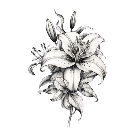 Grey Lily Tattoos Black And Grey Lily Tattoo Design Grey Lily Tattoos Black And Grey Lily Tattoo Design